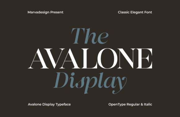 Avalone: A Typeface That Balances Tradition and Modern Elegance