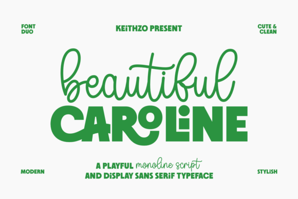 Beautiful Caroline: A Font Duo for Modern Branding