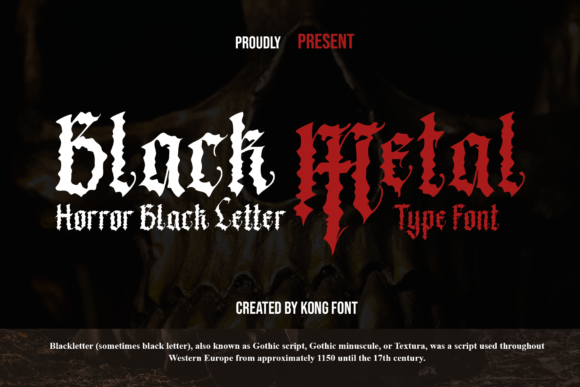 Black Metal Font: A Spooky Blackletter Typeface for Bold Designs