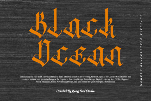 Black Ocean: A Blackletter Font for Bold Branding