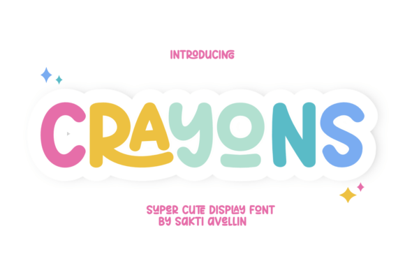 Crayons: The Charming Display Font for Creative Projects