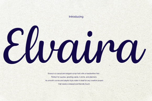 Elvaira: A Modern Script Font for Elegant Branding