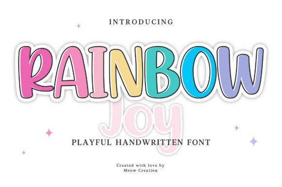 Rainbow Joy: A Handwritten Font That Brings Playful Energy to Your Projects