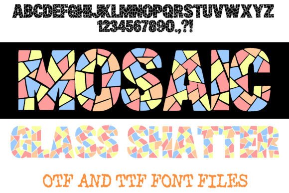 Unlock Bold Visuals with the Mosaic Glass Shatter Font